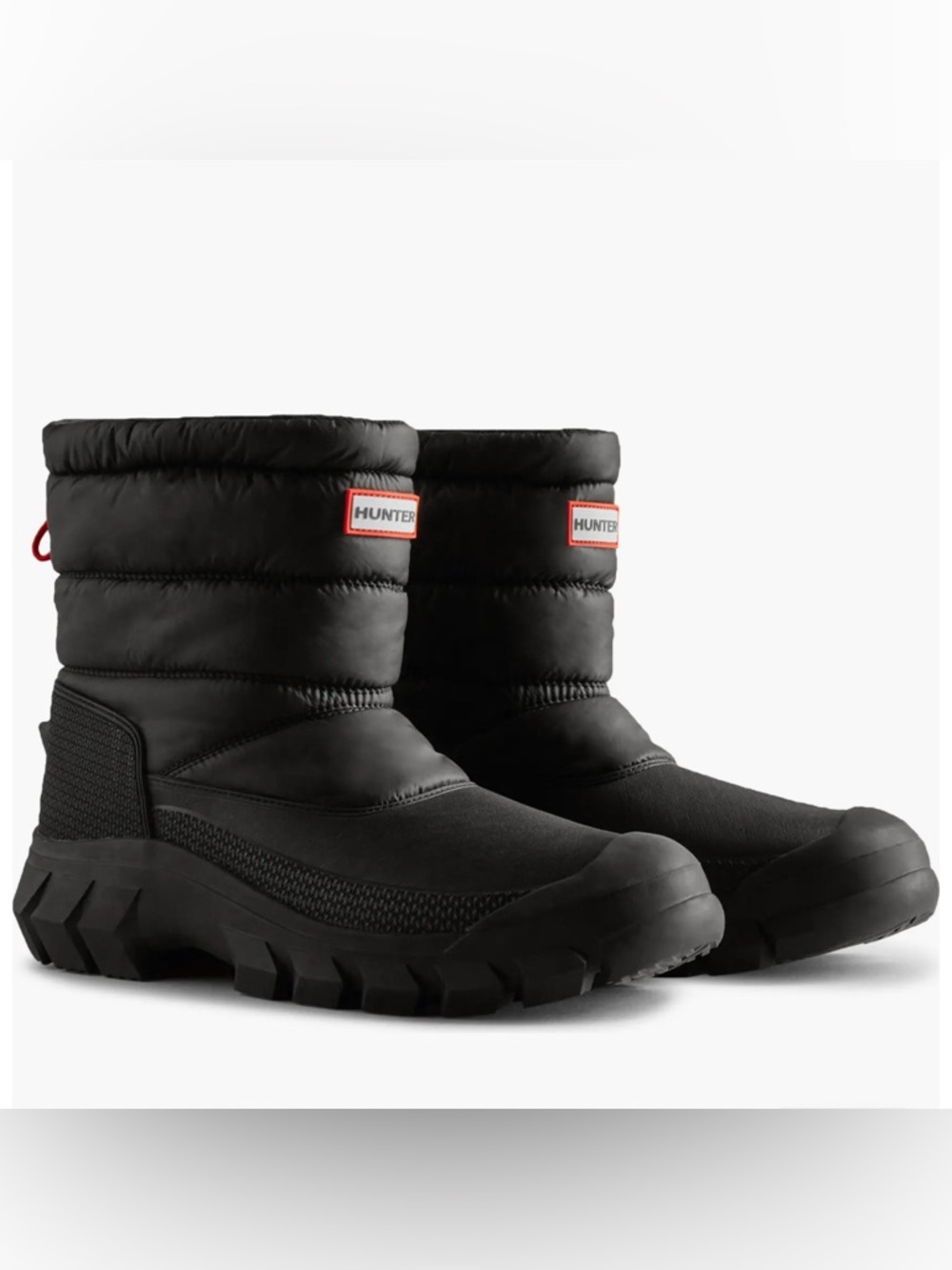 Sz 8 Hunter Intrepid Short Snow Boot Women's Black